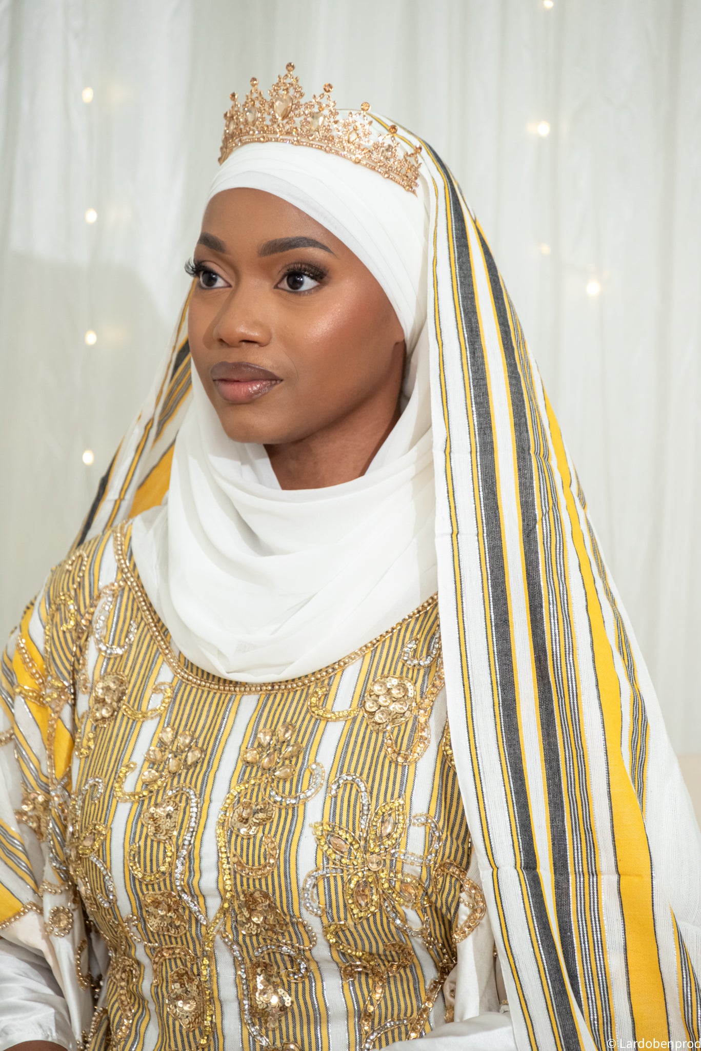 Hijab en Mousseline Ivoire