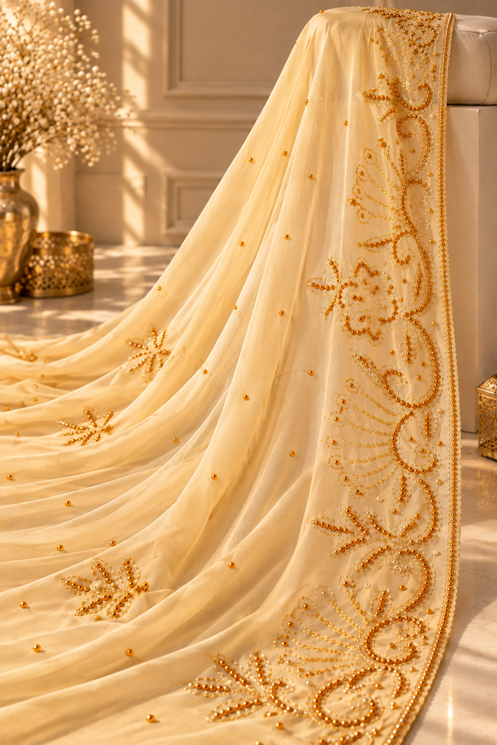 Voile éclat d’or - champagne doré